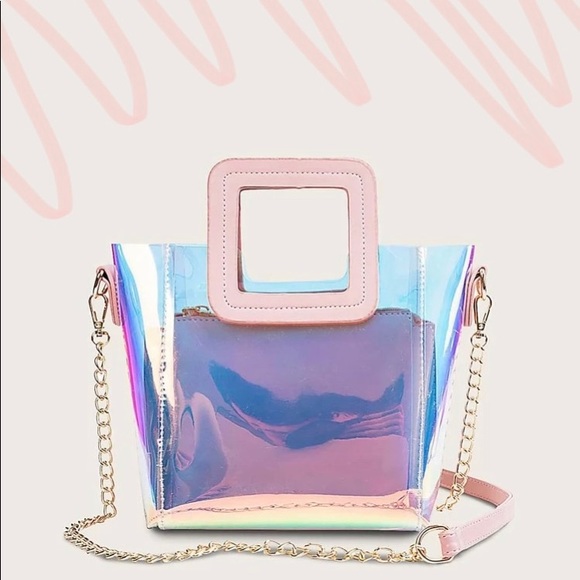 Handbags - NEW Boutique!Holographic Tote W/Inner Pouch Lining